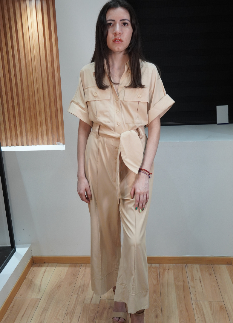 Jumpsuit basic beige