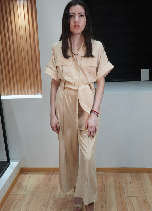 Jumpsuit basic beige
