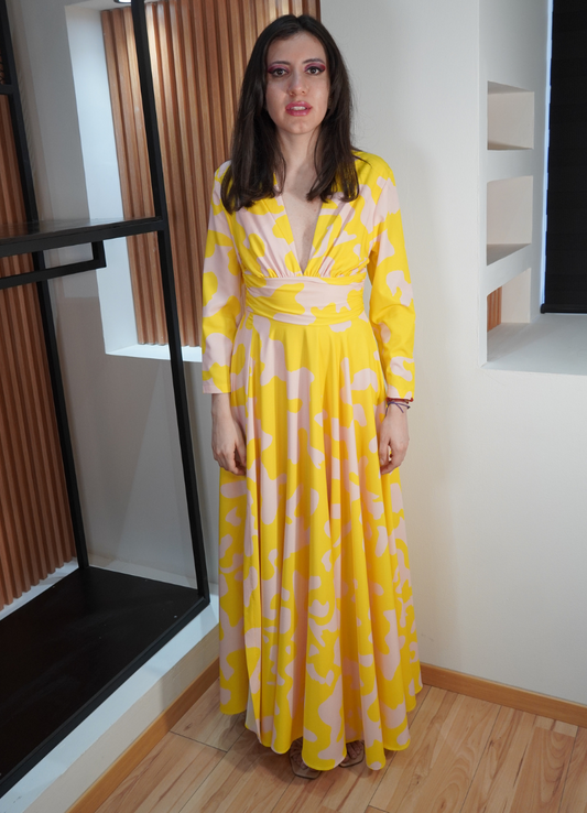 Vestido largo print