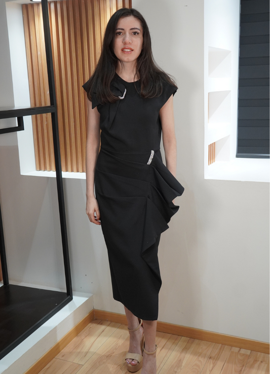 Vestido formal toque brillo