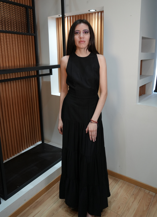 Vestido halter negro