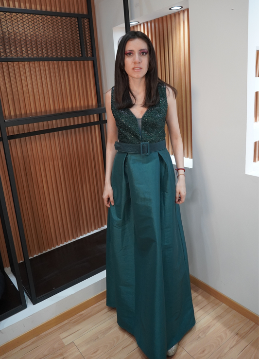 Vestido corte esmeralda