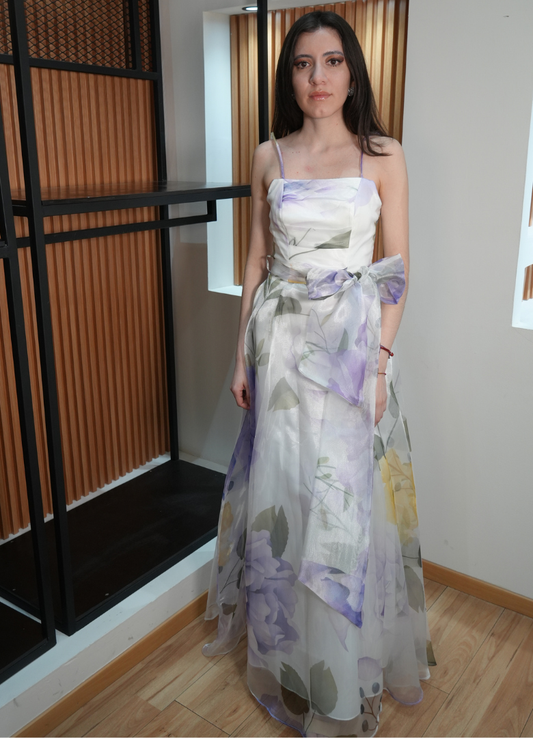 Vestido floral morado