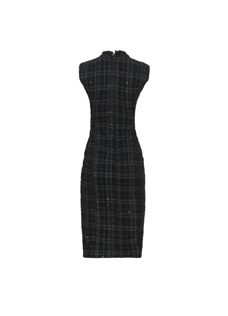 Vestido jacquard negro