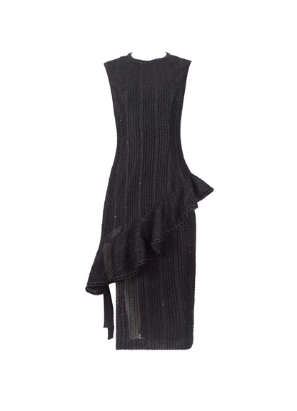 Vestido olanes jacquard negro