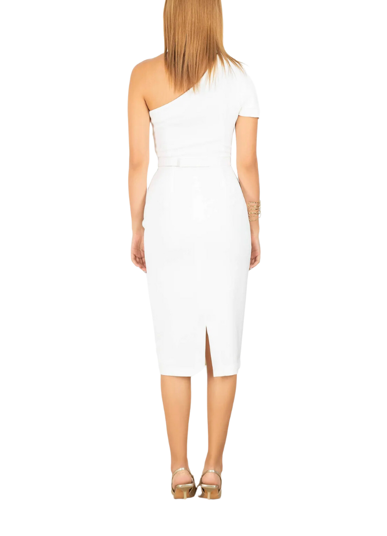 Vestido midi blanco