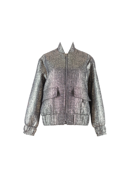 Chaqueta Jacquard plata