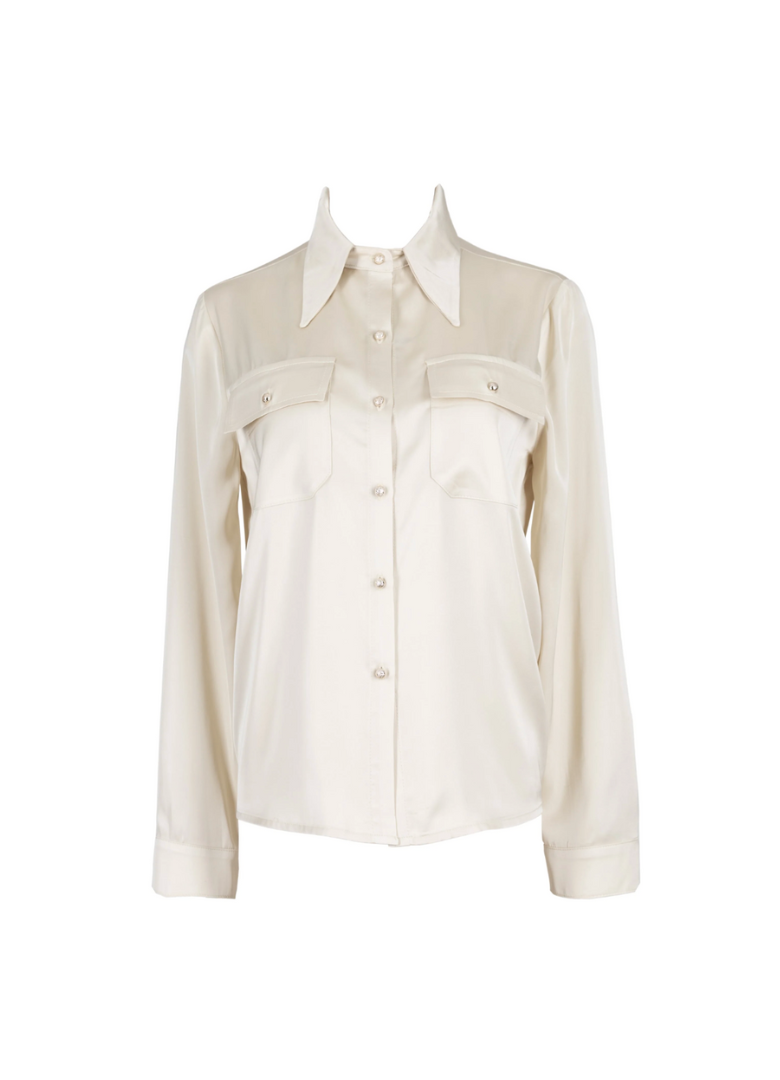 Blusa camisera color Ivory